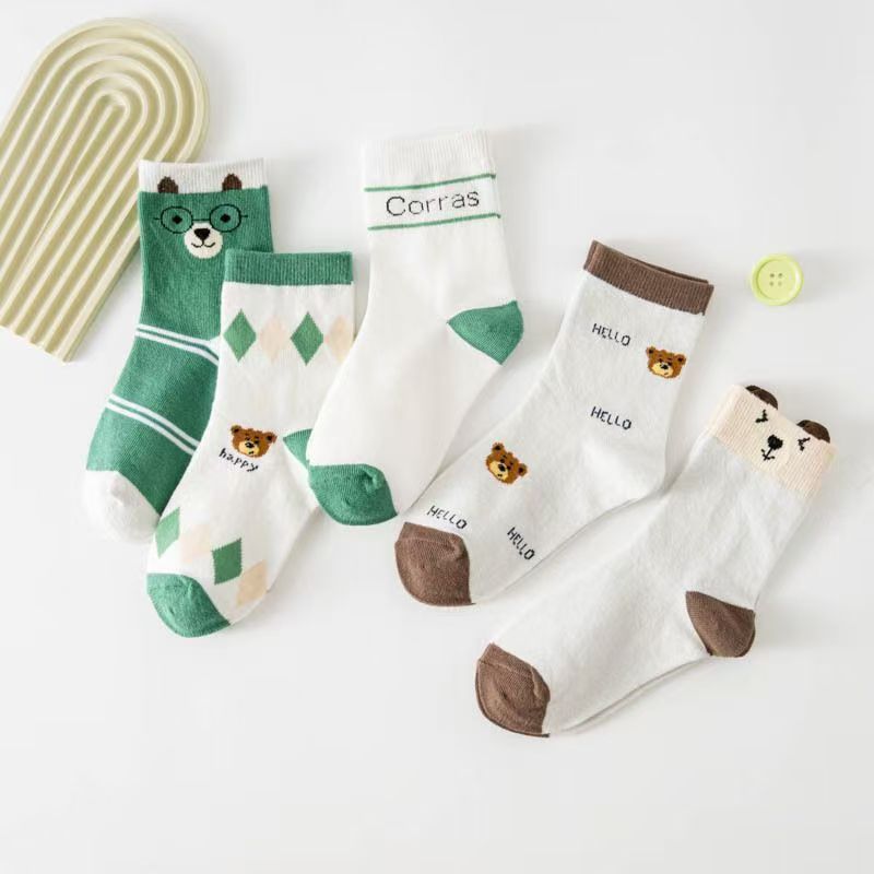 Cotton Crew Sock Pack - 5 par skarpetek bawełnianych dla maluchów