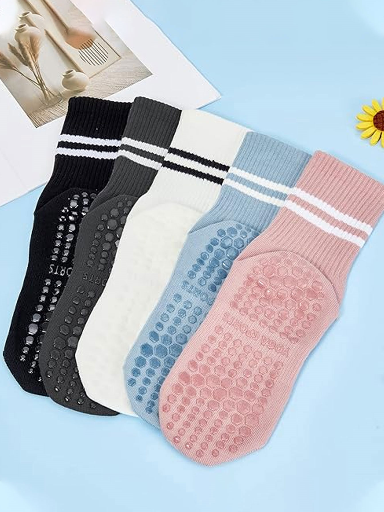 3 pary skarpet do jogi, antypo – Grip Sock Yoga recenzja i cena